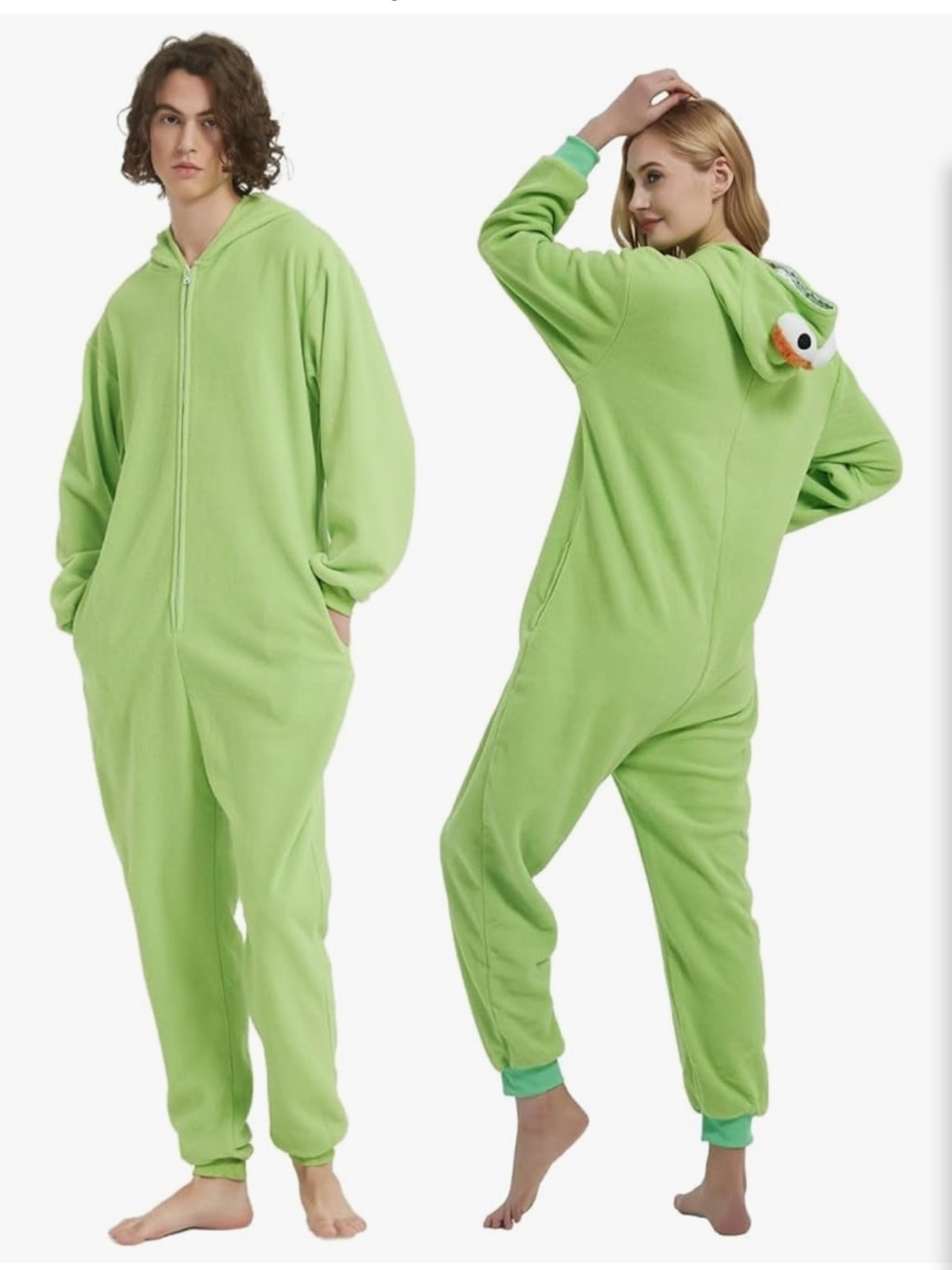 Oscar the Grouch Hooded One-Piece Pajamas Costume
